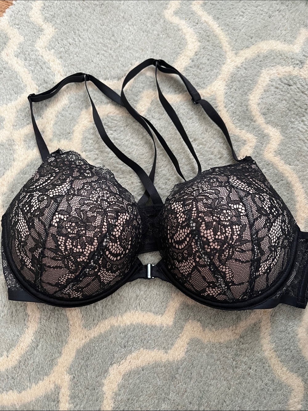 VS Bombshell Plunge Black Lace Bra